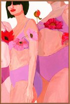 JUNIQE - Poster met kunststof lijst Harmony -40x60 /Roze