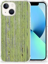 Telefoonhoesje met foto iPhone 13 GSM Hoesje met doorzichtige rand Green Wood