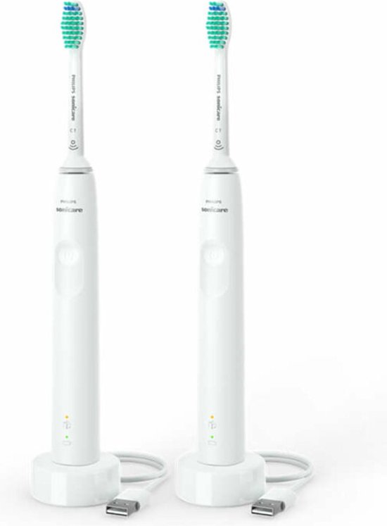 tweede slagader Schiereiland Philips Sonicare Series 3100 HX3675/13 - Elektrische tandenborstel - Wit -  Duopack | bol.com