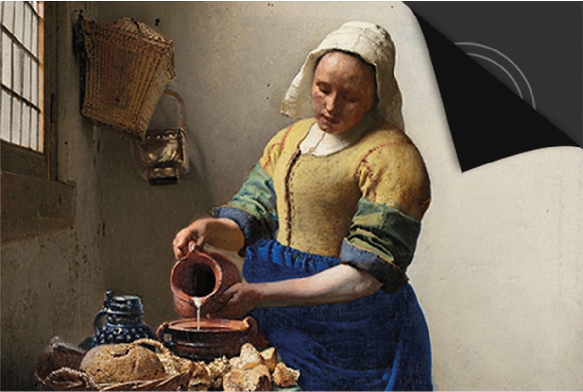 Inductie Beschermer Melkmeisje print Exclusief 78x52 cm