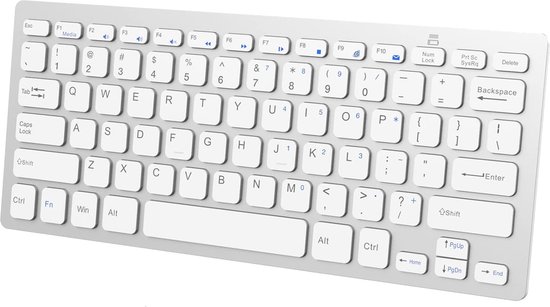 Draadloos Toetsenbord Bluetooth Keyboard - Bluetooth Toetsenbord Draadloos Universeel - Wireless Keyboard - Wit