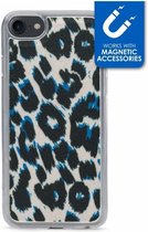 Apple iPhone 8 Hoesje - My Style - Magneta Serie - TPU Backcover - Blue Leopard - Hoesje Geschikt Voor Apple iPhone 8
