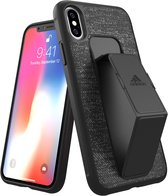Apple iPhone X Hoesje - adidas Sports - Grip Serie - Hard Kunststof Backcover - Zwart - Hoesje Geschikt Voor Apple iPhone X
