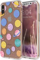 Apple iPhone X/10 Hoesje - FLAVR - iPlate Serie - TPU Backcover - Happy Planets - Hoesje Geschikt Voor Apple iPhone X/10