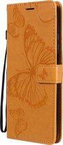 Mobigear Vlinder Bookcase Hoesje - Geschikt voor Xiaomi Mi 10T Lite - Cognac