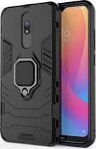 Xiaomi Redmi 8 Hoesje - Mobigear - Armor Ring Serie - Hard Kunststof Backcover - Zwart - Hoesje Geschikt Voor Xiaomi Redmi 8