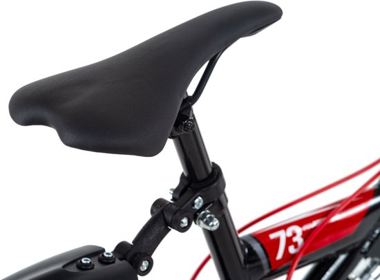 Ks Cycling Fiets Topeka 26'' full suspension mountainbike zwart-rood - 48 cm - KS Cycling