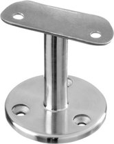 Railingsteun buis 42,4 mm RVS-304 mat geslepen model 0708