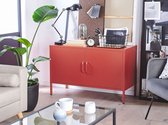 Beliani URIA II - Dressoir - rood - staal