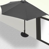 Kings Kings Halfronde Parasol Antraciet UV Bescherming 50+ - Zonder standaardParasol Antraciet UV Bescherming 50+