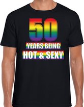 Hot en sexy 50 jaar verjaardag cadeau t-shirt zwart - heren - 50e verjaardag kado shirt Gay/ LHBT kleding / outfit / Abraham M