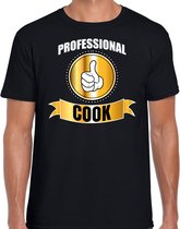 Professional cook / professionele kok - t-shirt zwart heren - Cadeau verjaardag shirt - kado voor koks 2XL
