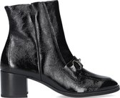 Paul Green 9918 Enkellaarsjes - Enkelboots met rits - Dames - Zwart - Maat 37