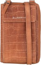 BURKELY CROCO CAIA PHONEBAG-Cognac