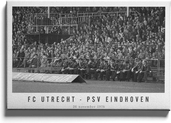 FC Utrecht - PSV Eindhoven '76 - Walljar - Wanddecoratie - Schilderij - Canvas