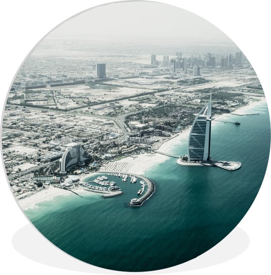 Wandcirkel - Muurcirkel - ⌀ - Kunststof - Dubai - Skyline - Strand