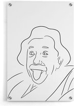 Walljar - Einstein Outline II - Muurdecoratie - Plexiglas schilderij