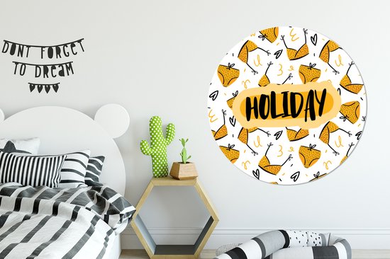 WallCircle - Tableau - Summer Xxl - Multicolore - 120 X 120 Cm