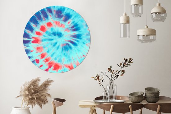 WallCircle - Tableau - Summer Tie Dye Xxl - Multicolore - 120 X 120 Cm