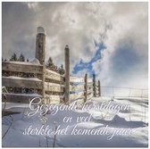 Kerstkaarten - Met envelop - Sneeuw5x15cm - Gezegende kerstdagen en veel sterkte het komende jaar - Christelijk - Bijbel - Geloof - Majestically2 stuks