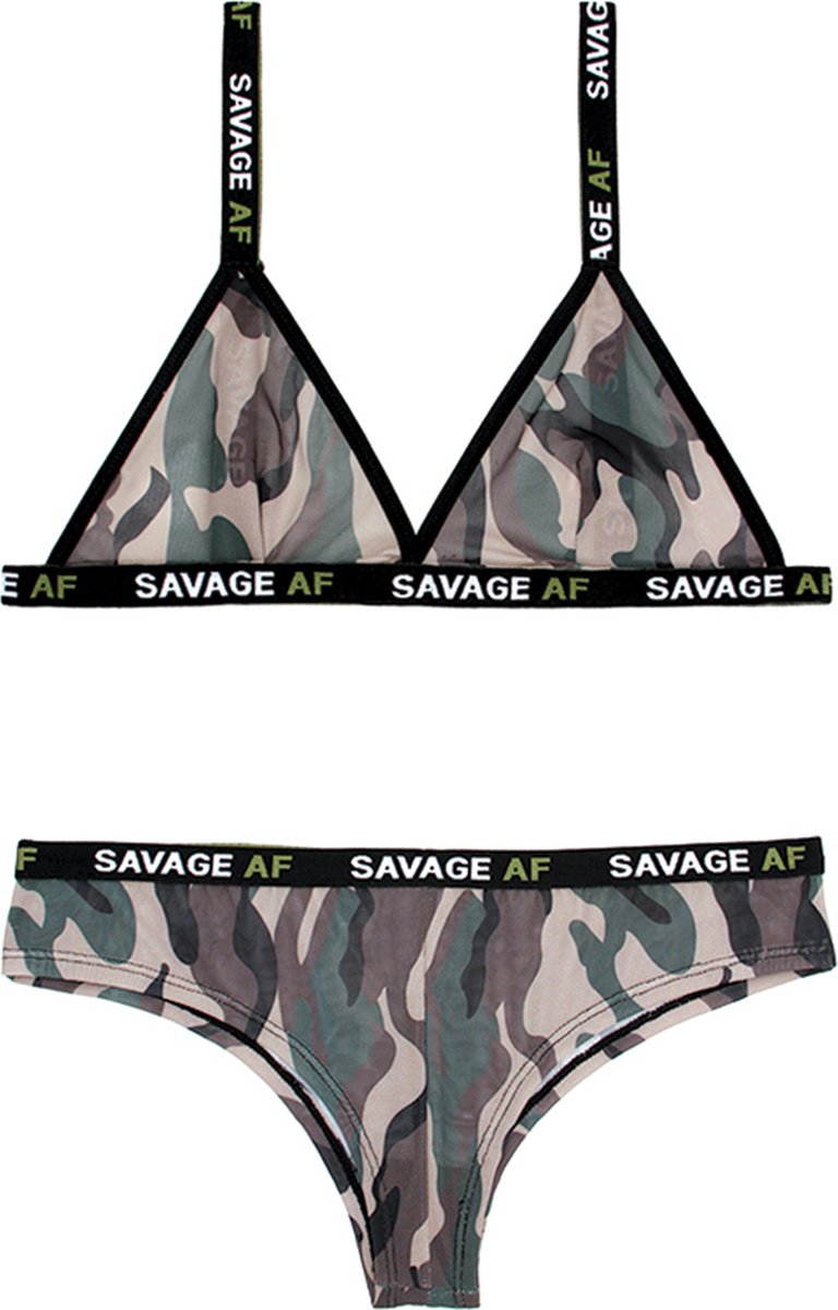 Vibes Savage Af Camouflage Bh-Set