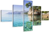 Schilderij - Makarska Riviera in Kroatië, Premium Print