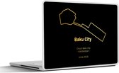 Sticker ordinateur portable - 13,3 pouces - Baku - Formule 1 - Circuit - Cadeau pour homme