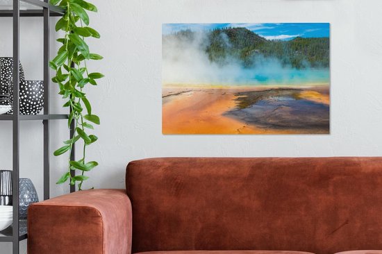 Tableau sur toile Parc national de Yellowstone Amérique - 90x60 cm - Décoration murale