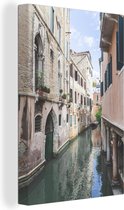 Canvas Schilderij Venetië - Italië - Kanaal - 20x30 cm - Wanddecoratie