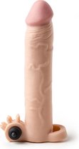 Vibrerende Penis Sleeve die echt aanvoelt - 19 cm - beige