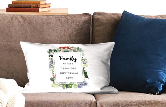 Coussins Coussins décoratifs - Oreillers Salon - 50x30 cm - Plantes - Noël - Citation - Famille