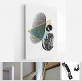 Set van 3 creatieve minimalistische illustraties voor wanddecoratie, ansichtkaart of brochureomslagontwerp - Modern Art Canvas - Verticaal - 1900305889