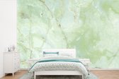 Behang - Fotobehang Marmer - Jade - Groen - Breedte 450 cm x hoogte 300 cm