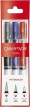 Water Brush Penseel - Set - Large, Medium, Viltpunt - Caran d'Ache - 3 stuks