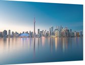 De imposante skyline van Toronto bij het meer van Ontario - Foto op Dibond - 60 x 40 cm