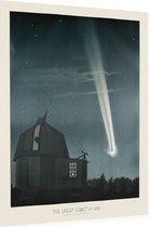 The Great Comet of 1881, Étienne Léopold Trouvelot - Foto op Dibond - 60 x 80 cm