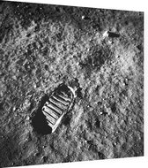 Apollo 11 lunar footprint (maanlanding) - Foto op Dibond - 60 x 60 cm