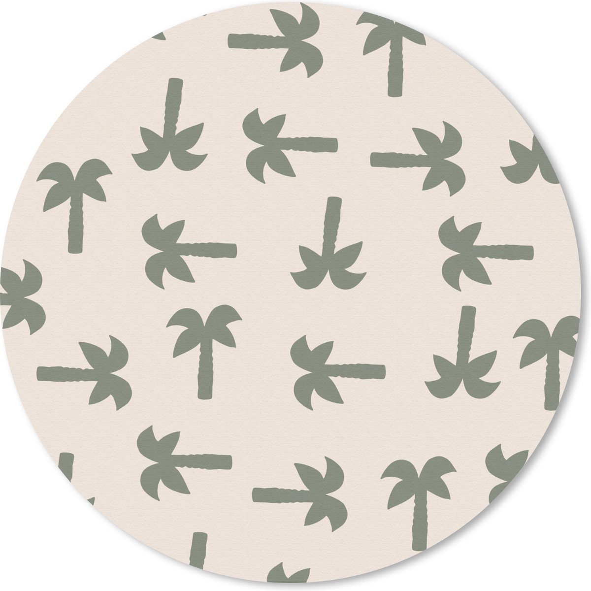 Muismat rond 20x20 cm - Mousepad Palmboom - Pastel - Patronen - Ronde muismatten