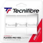 Tecnifibre PLAYERS PRO FEEL overgrips - 3 stuks - wit 0.6 mm