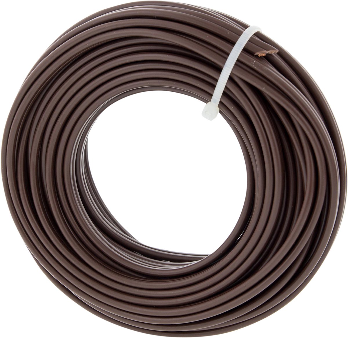 Tweelingsnoer - zwakstroom tot 42 volt - 2 x 0,75 mmÂ² - 10 m - bruin