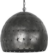 Hanglamp  - metalen zwartkleurige lamp  - antiek - 46 cm rond - trendy  -  H37cm