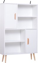 Nancy's Appledore Standing Shelf Boekenkast - Wit - Spaanplaat, Hout - 31,5 cm x 9,25 cm x 48,42 cm