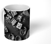 Mok - Zoet toetje met cake - zwart wit - 350 ML - Beker