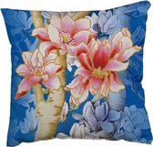 DD16.013 Diamond Dotz® - Diamond painting volwassenen - Magnolias op blauw 1 45 x 45cm - Ronde steentjes - Volledig pakket