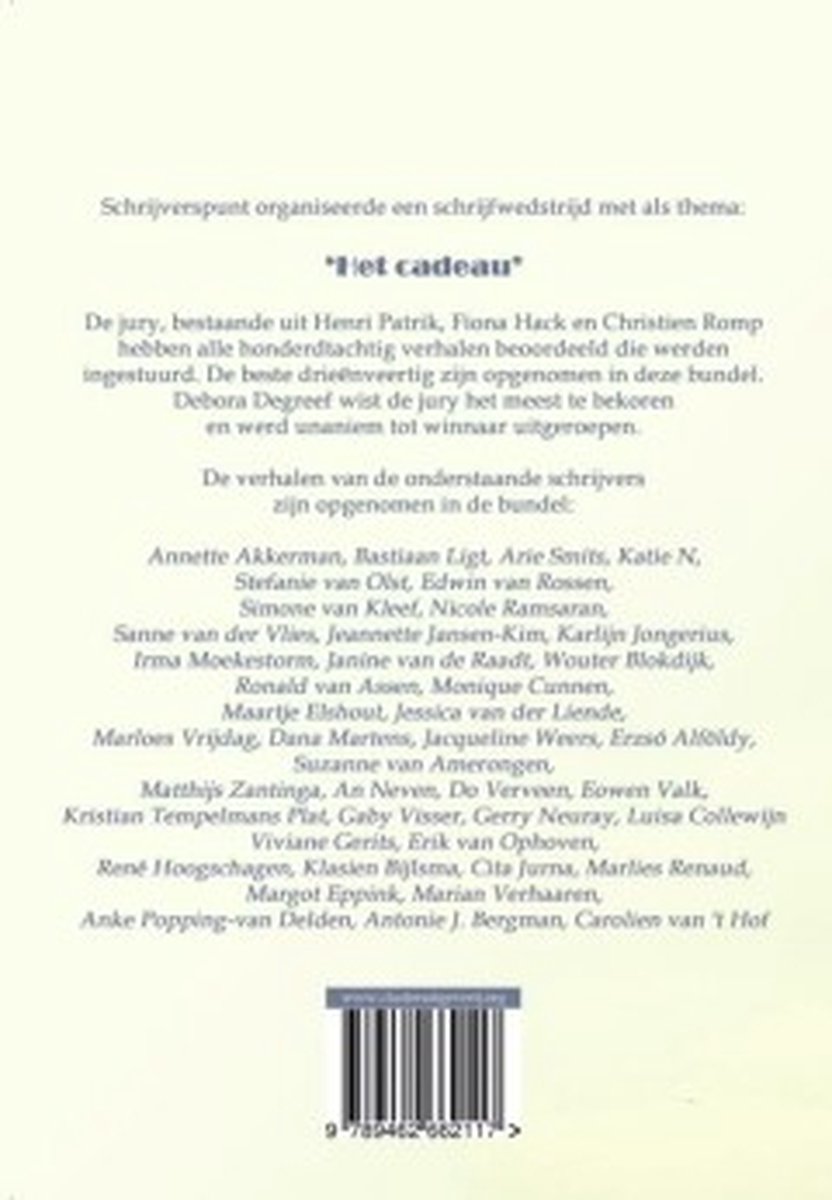 Het cadeau - back cover