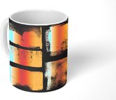 Mok --e penseelstreken - 350 ML - Beker