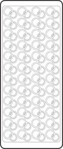 Vaessen Creative Sticker - 10x23cm - 10st - zilver ringen