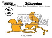 Crealies Silhouetzz snijmal - no.3 Eekhoorntjes