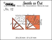 Inside or Out Stansen - Nr.12 - Hoek F - driehoek 25x25mm - 2 stuks