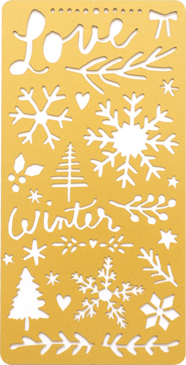 Crate Paper Stencil - Snowflake Copper - Metaal